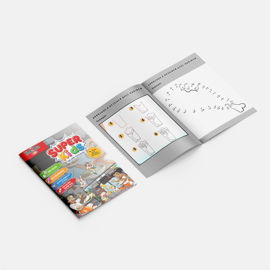Les Mini Justiciers – De la Sauce Magique – pages intérieures du livret d'activité 8 pages