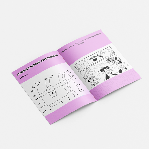 Les Mini Justiciers – La Quête du Burger Monster – pages intérieures du livret d'activité 12 pages
