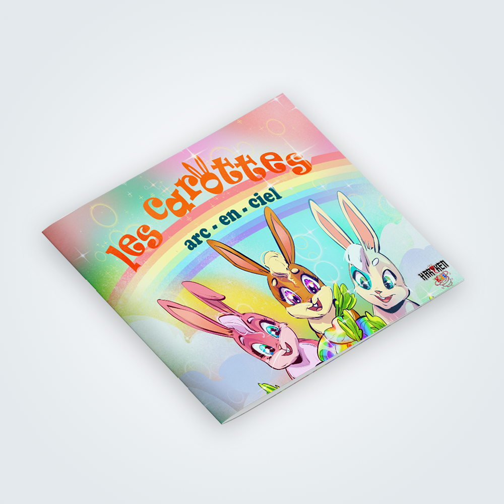 Coloriage | Les carottes arc en ciel