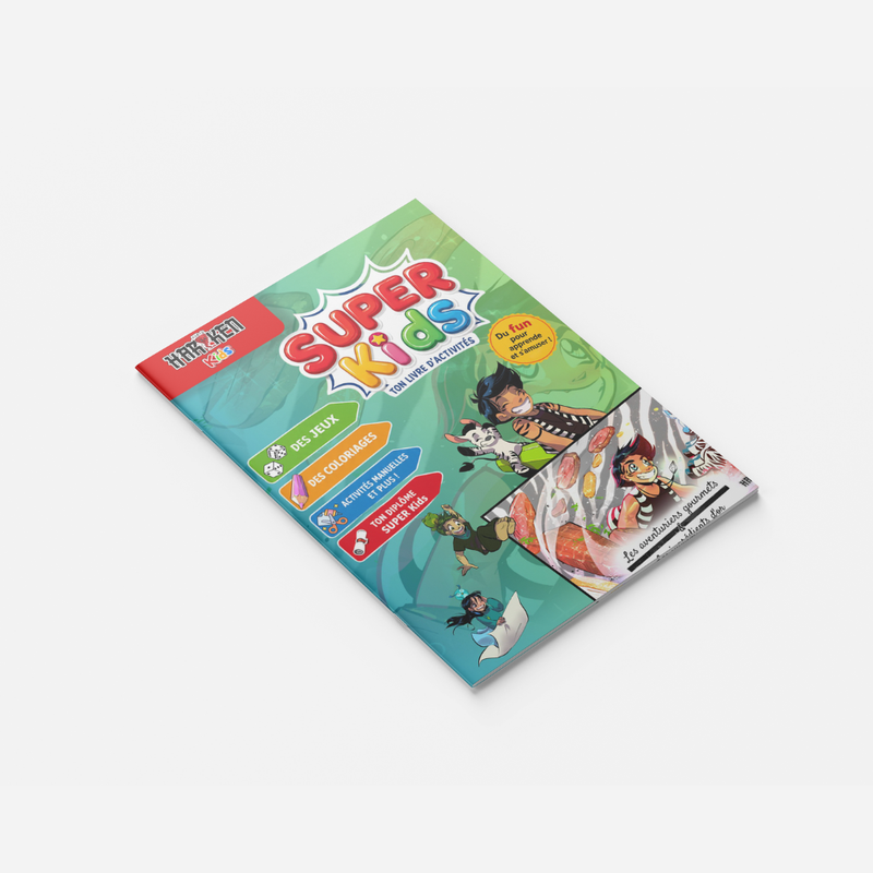 Les Aventuriers Gourmets – À la Recherche des Ingrédients d'Or – couverture du livret d'activité 8 pages